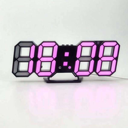 Moderne digital 3D-klokke med ledning