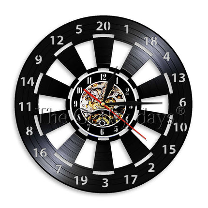Vinylklokke med dartspill motiv dekor