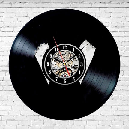 Retro biler vinylplate veggklokke dekor