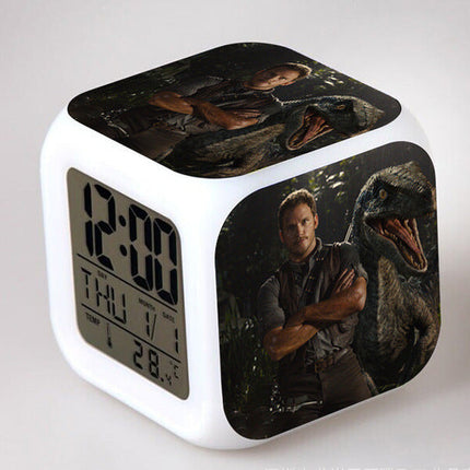 Jurassic Park digital kube vekkerklokke
