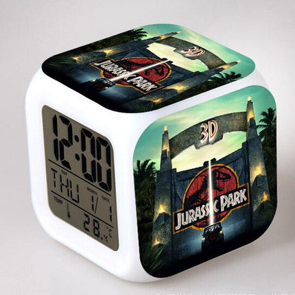 Jurassic Park digital kube vekkerklokke