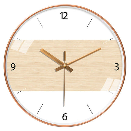 Moderne veggklokke i tre 30 cm