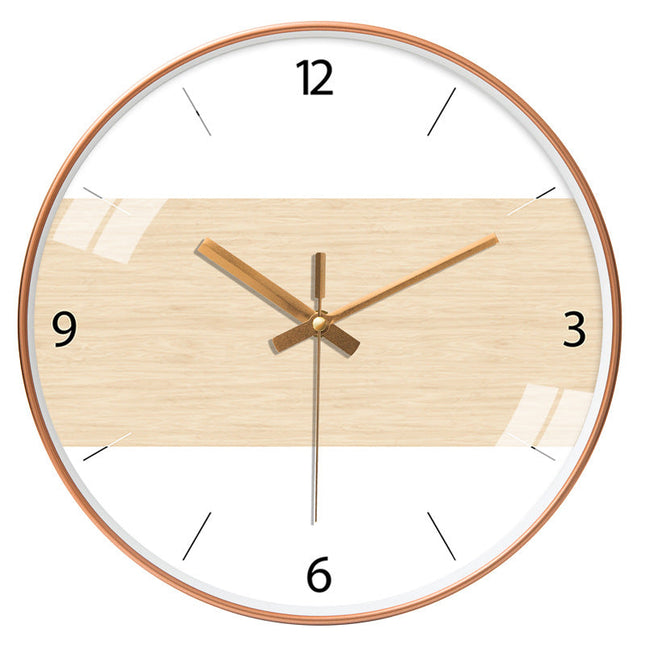Moderne veggklokke i tre 30 cm