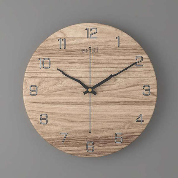 Design veggklokke med marmorutseende