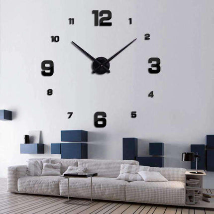 Stor selvklebende veggklokke DIY design