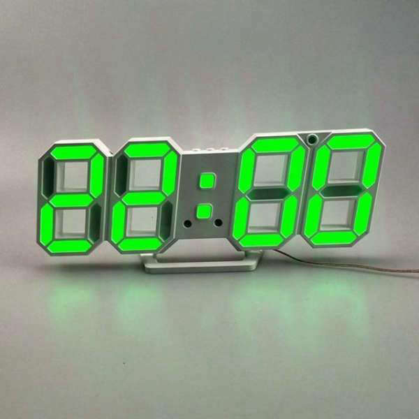 Moderne digital 3D-klokke med ledning