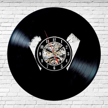 Retro biler vinylplate veggklokke dekor