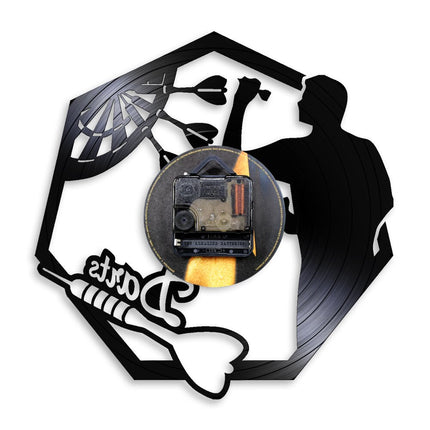 Vinylklokke med dartspill motiv dekor