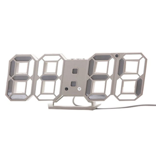 Moderne digital 3D-klokke med ledning