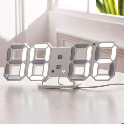 Moderne digital 3D-klokke med ledning
