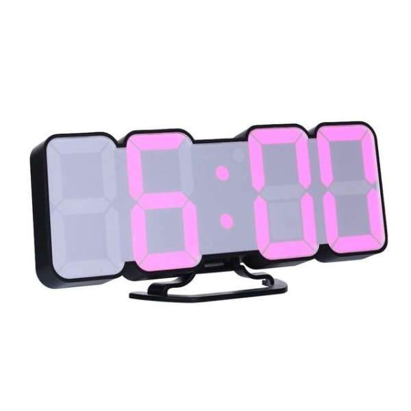 Fjernstyrt digital 3D-klokke med LED