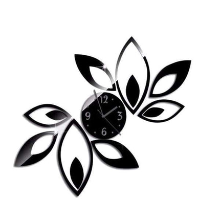 Selvklebende veggklokke med blomsterdesign