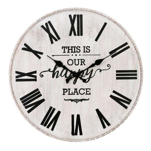 Vintage veggklokke med synlige tannhjul