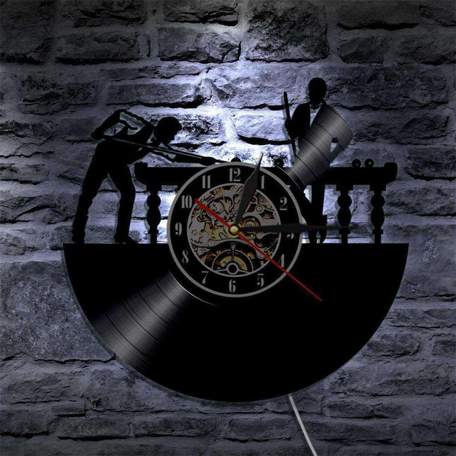 Retro biljard vinylklokke med LED