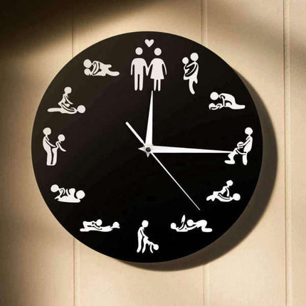 Klassisk Kamasutra veggklokke minimalistisk design