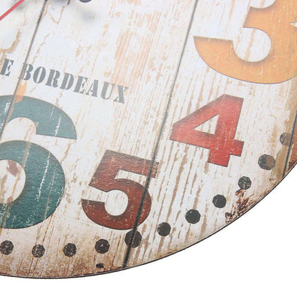 Retro fransk bistro veggklokke for kjøkken