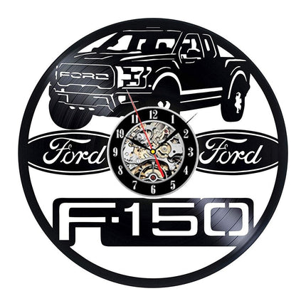 Ford Mustang bil vinylplate veggklokke