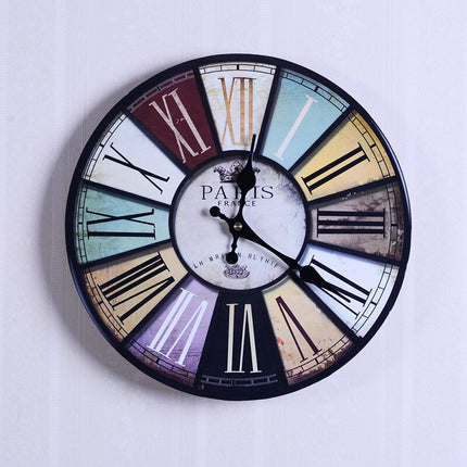 Retro 60-talls veggklokke, bilskilt design