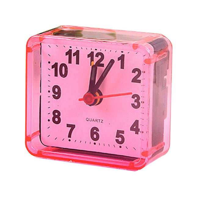 Gjennomsiktig firkantet analog vekkerklokke