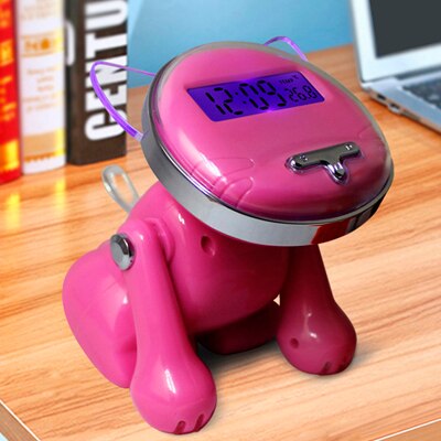 Digital robothund vekkerklokke for barn