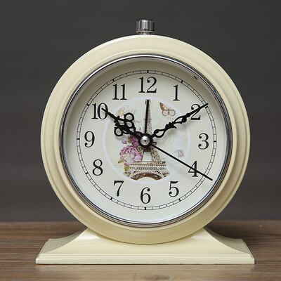 Klassisk analog bordklokke med stativ