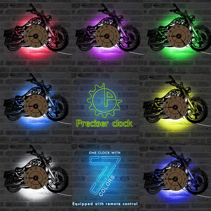 Motorsykkel vinylklokke for garasje dekor