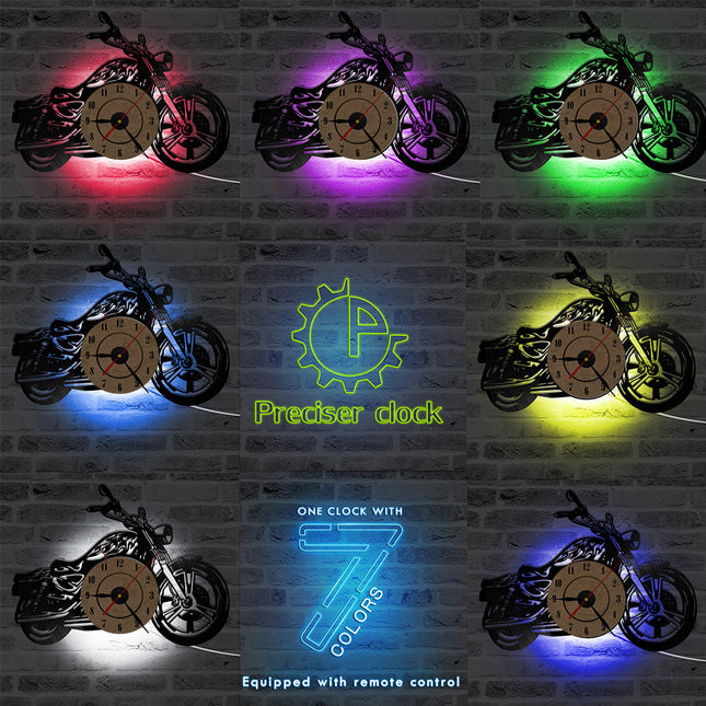 Motorsykkel vinylklokke for garasje dekor