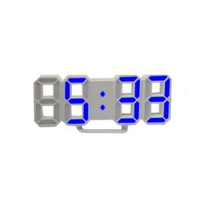 3D LED digital veggklokke med alarm