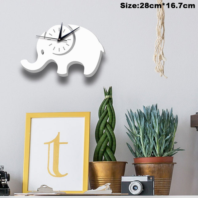 Hvit rakett veggklokke for barnerom