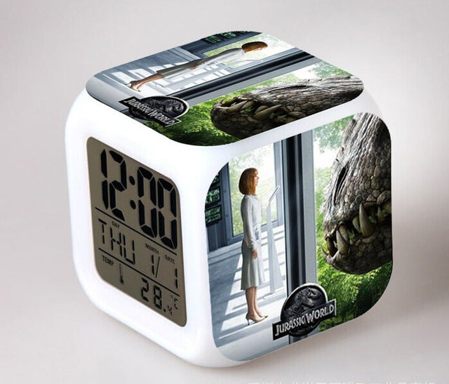 Jurassic Park digital kube vekkerklokke