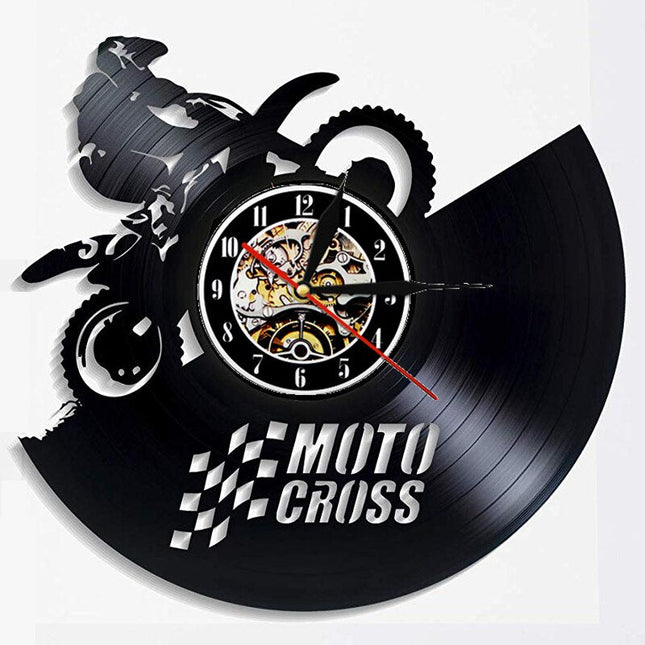 Kul motocross veggklokke av vinyl