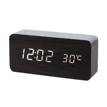 Digital LED vekkerklokke med temperatur