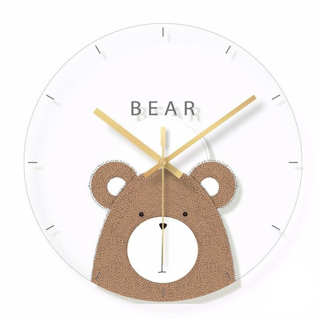 Morsom veggklokke med rev for barnerom