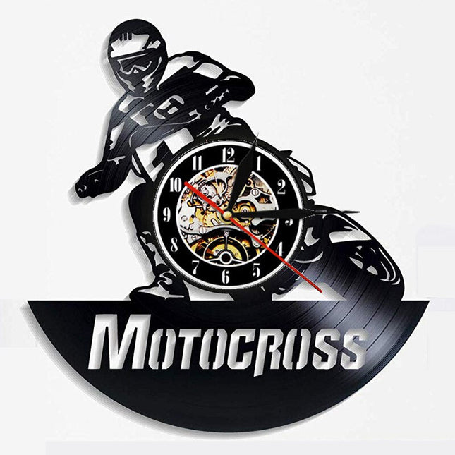 Kul motocross veggklokke av vinyl