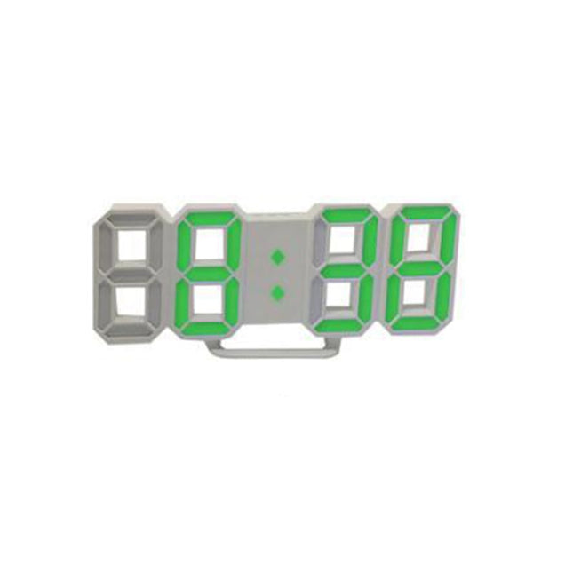 3D LED digital veggklokke med alarm