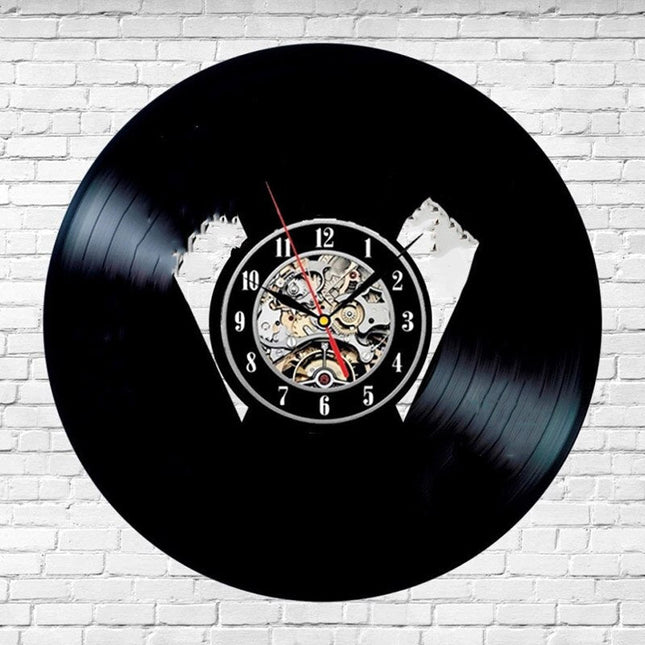 Retro biler vinylplate veggklokke dekor