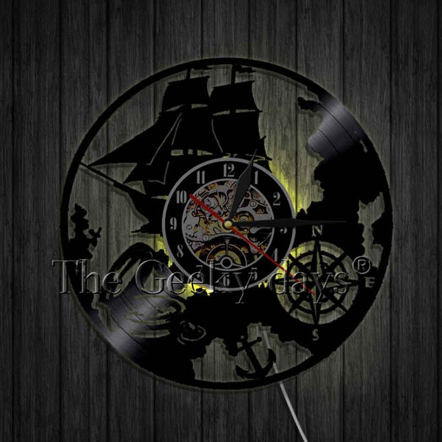 Maritim vinylklokke med anker