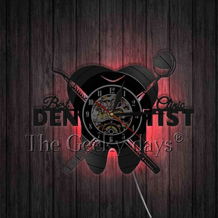 Vinylklokke gave til tannlege kontor