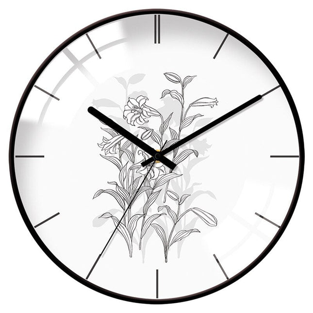 Moderne veggklokke med todelt urskive