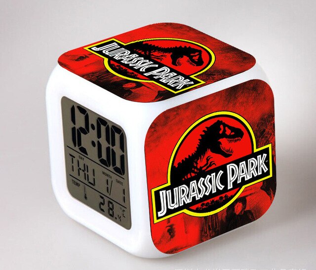 Jurassic Park digital kube vekkerklokke