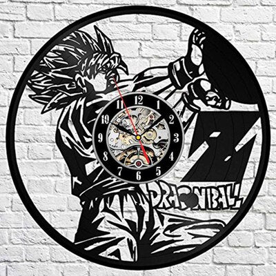Barbershop dekor vinylplate veggklokke frisør