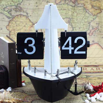 Flip-klokke formet som en seilbåt