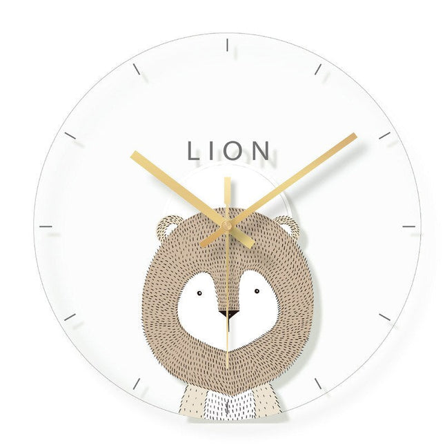 Morsom veggklokke med rev for barnerom