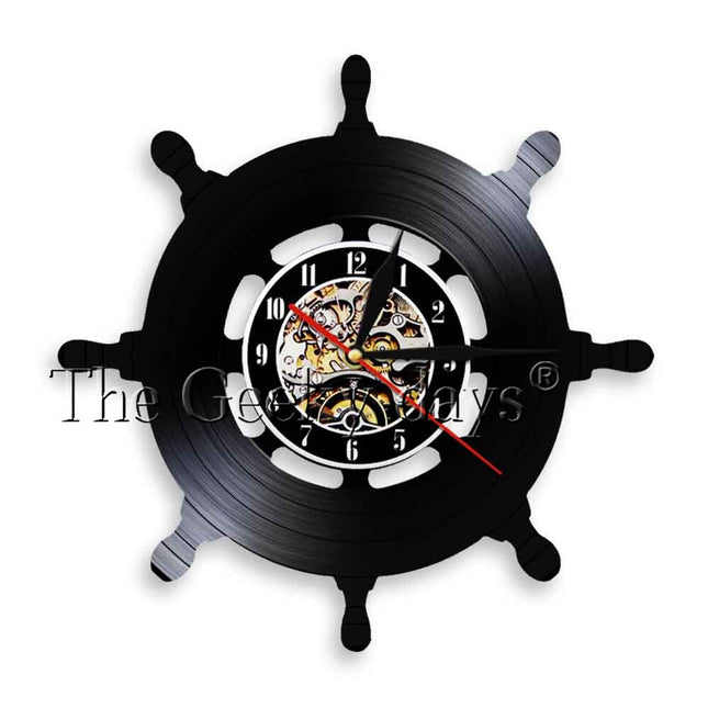 Maritim vinylklokke med anker