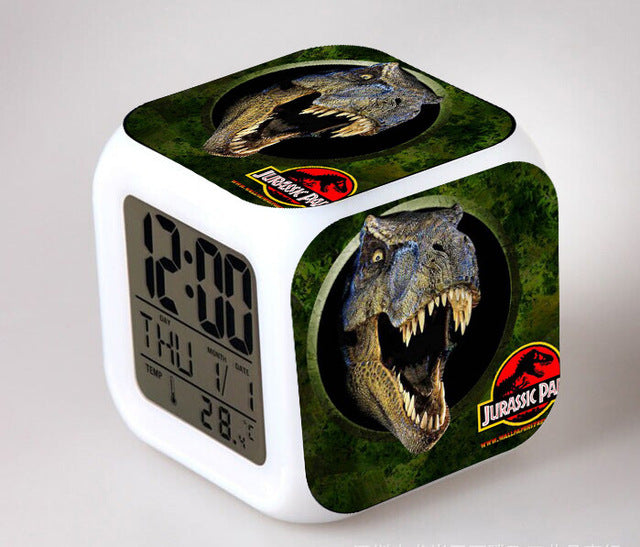 Jurassic Park digital kube vekkerklokke
