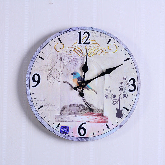 Retro 60-talls veggklokke, bilskilt design