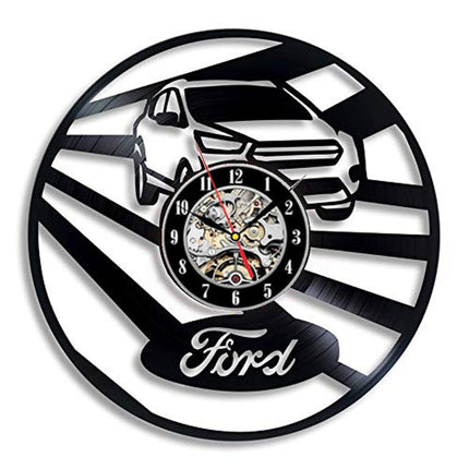 Ford Mustang bil vinylplate veggklokke