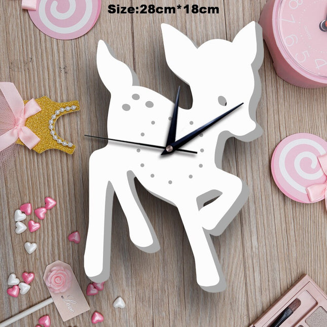 Hvit rakett veggklokke for barnerom