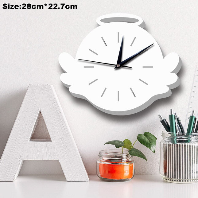 Hvit rakett veggklokke for barnerom