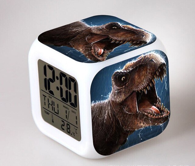 Jurassic Park digital kube vekkerklokke